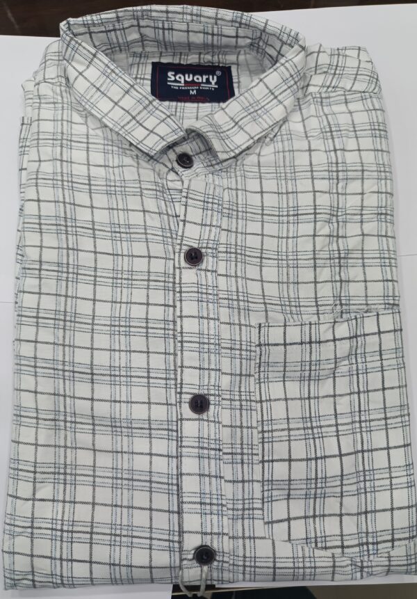 Premium White Checkered Cotton Shirt – Classy, Fresh & Stylish