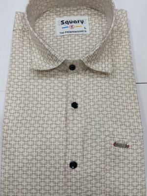 Men’s Printed Cotton Casual Shirt