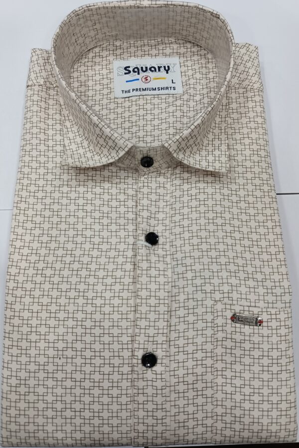 Men’s Printed Cotton Casual Shirt