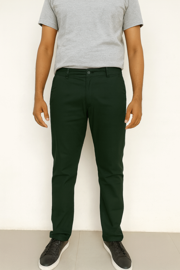Men’s Dark Green Cotton Pant