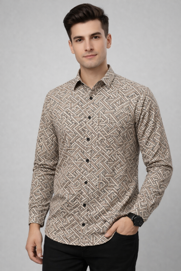 Men’s Premium Geometric Printed Shirt