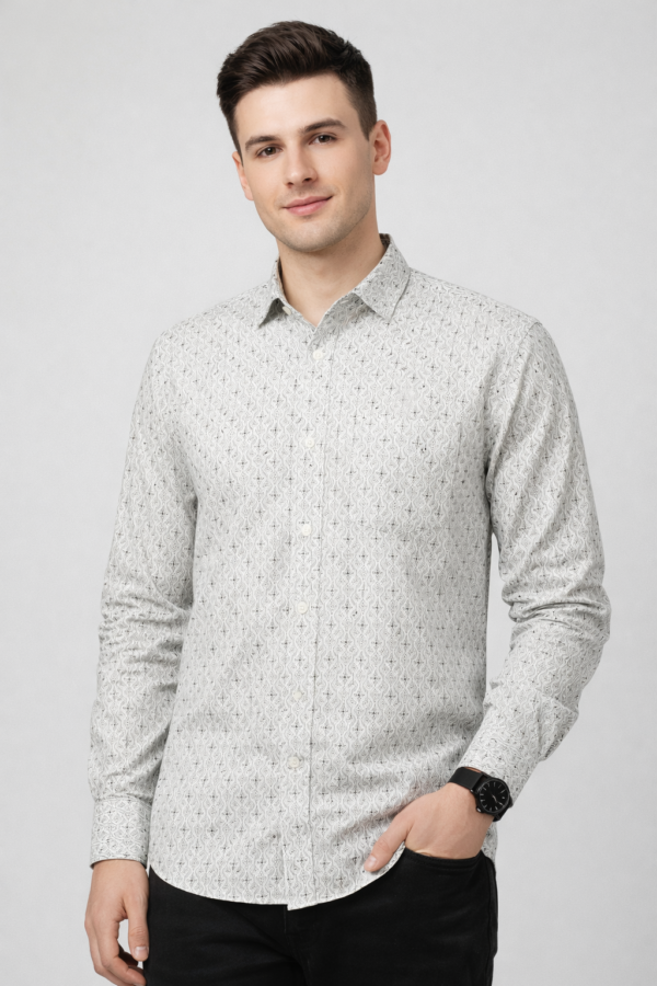 Men’s Premium Geometric Print Shirt