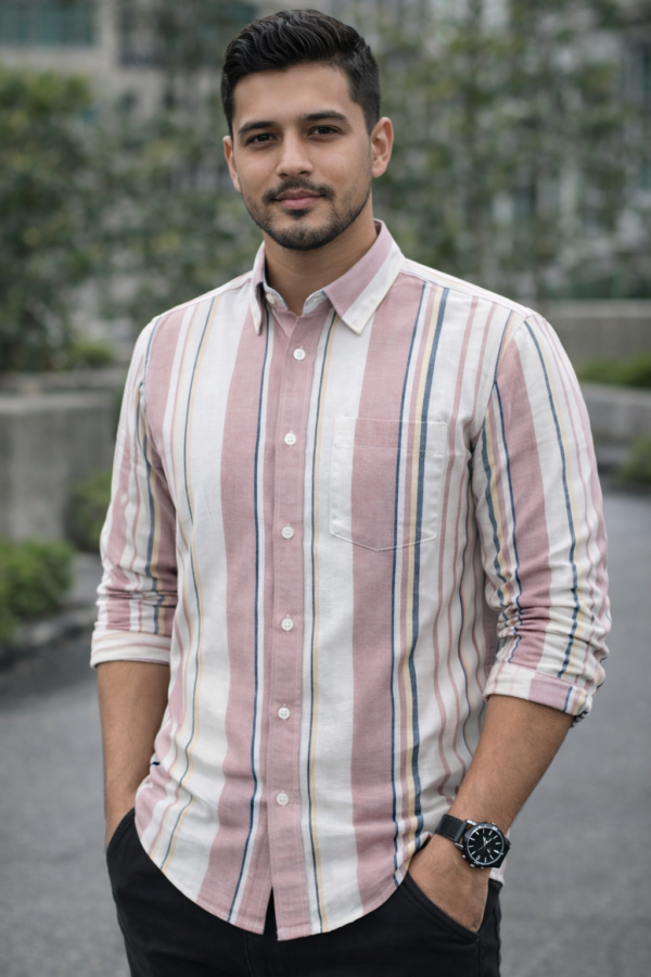 Men’s Premium Multi-Stripe Casual Shirt